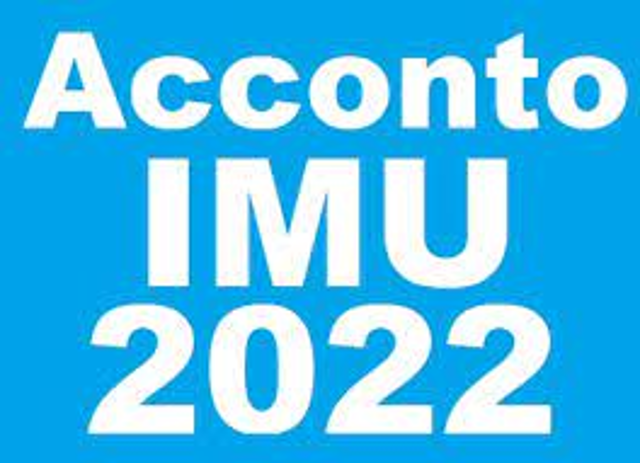 Versamento dell’ACCONTO IMU 2022