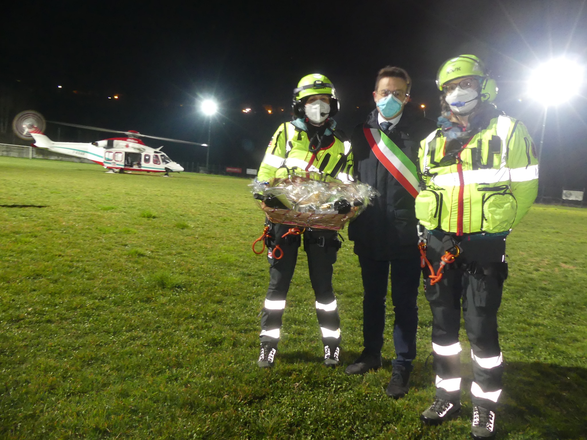 Inaugurazione campo atterraggio elisoccorso notturno 