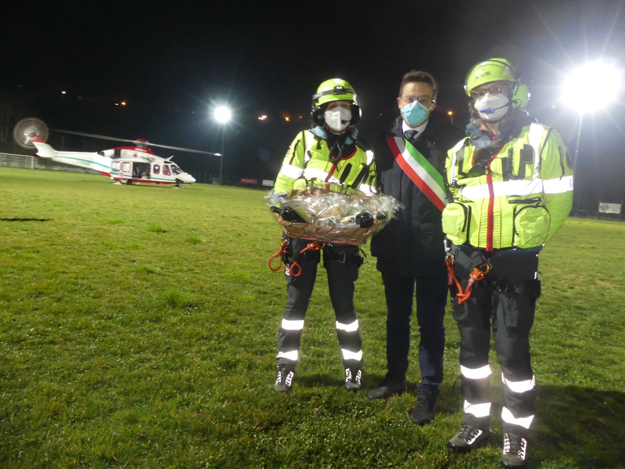 inaugurazione campo di atterraggio elisoccorso notturno CELLE ENOMONDO
